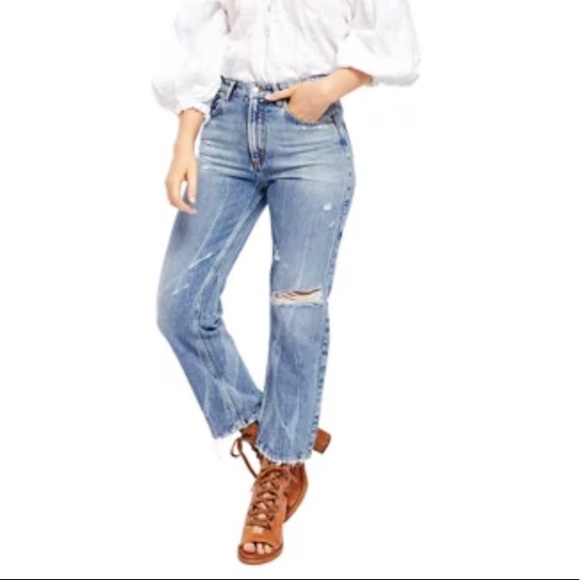 Free people straight leg jean size 25 mom jeans